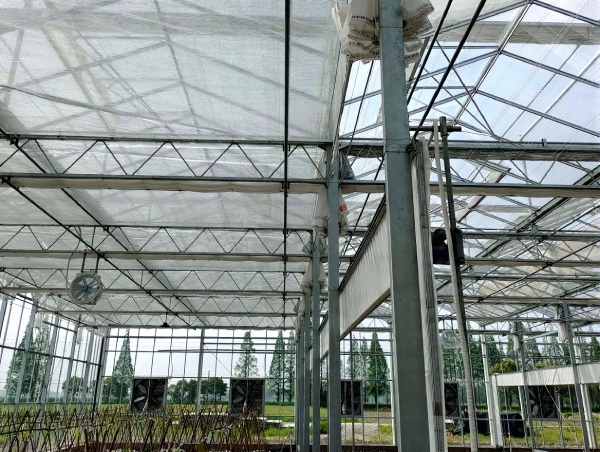 sistem shaing rumah hijau-jaring pelindung skrin aluminium